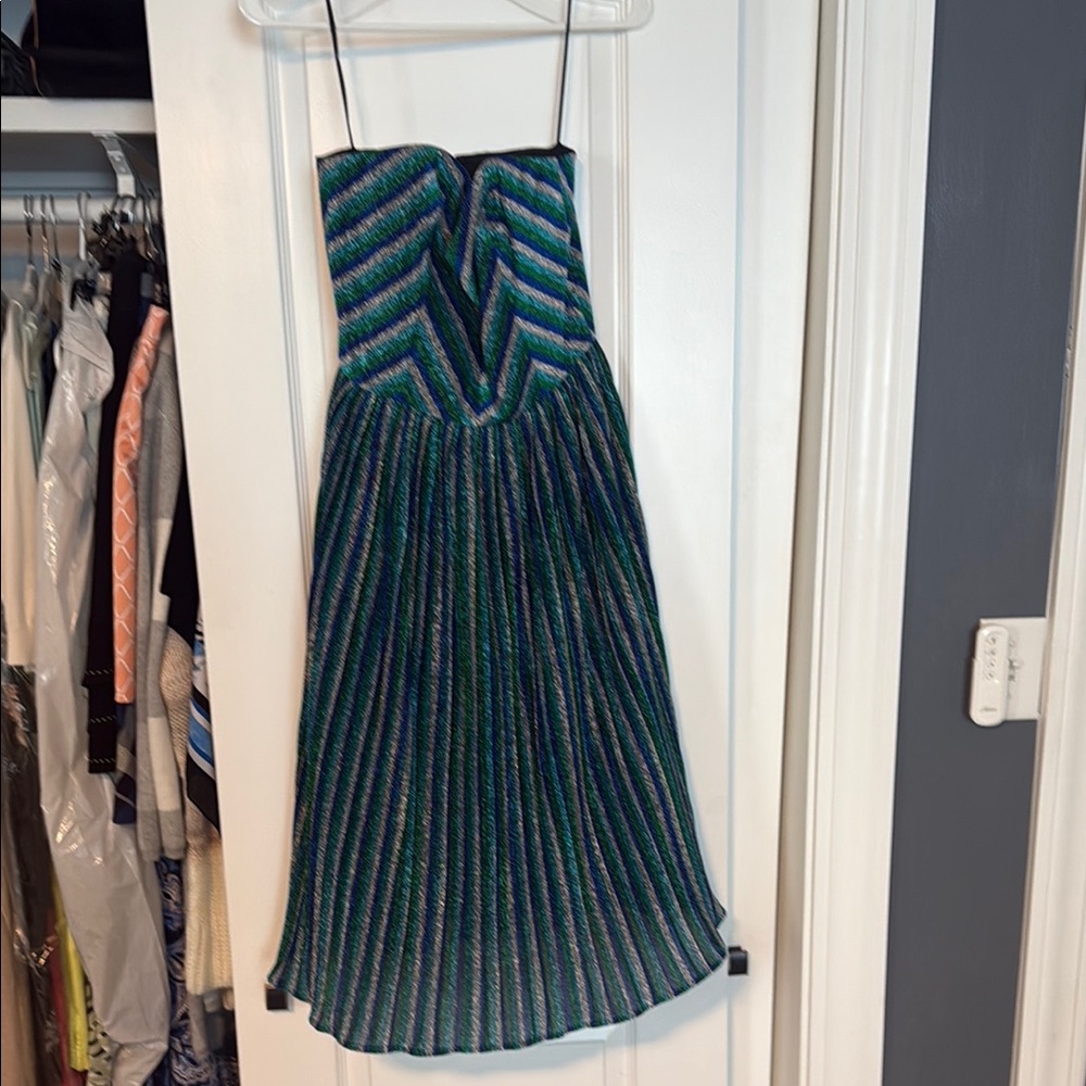 Elegant Multicolor Striped Dress